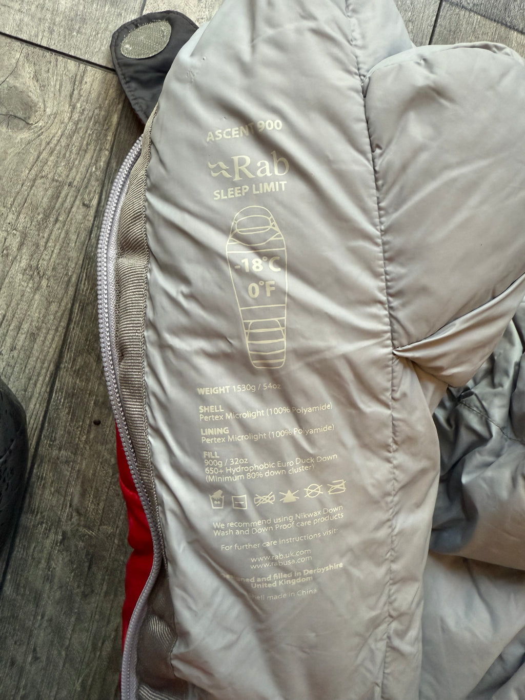 Rab ascent 900 down sleeping bag