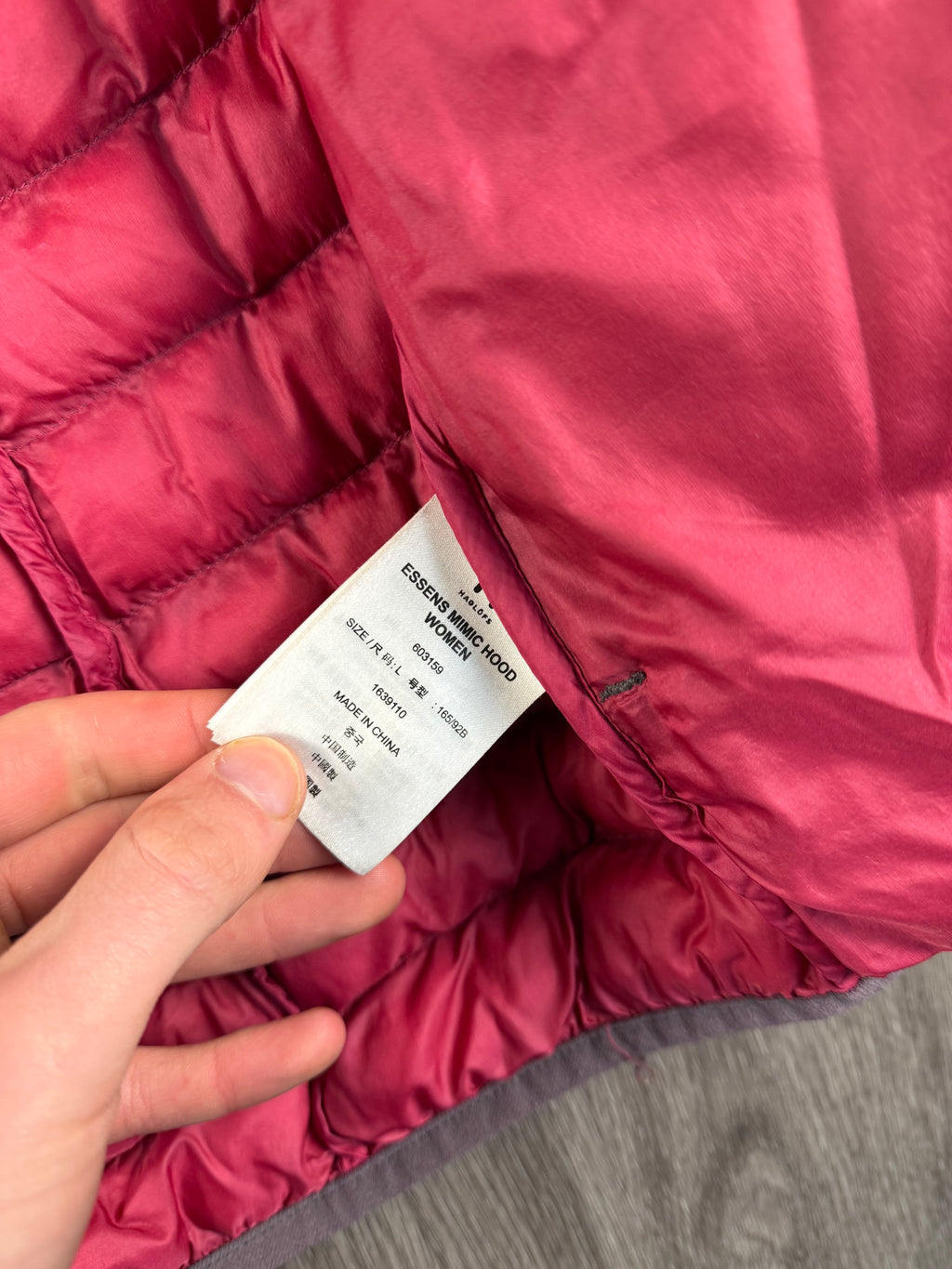 Women’s Haglofs down jacket - large