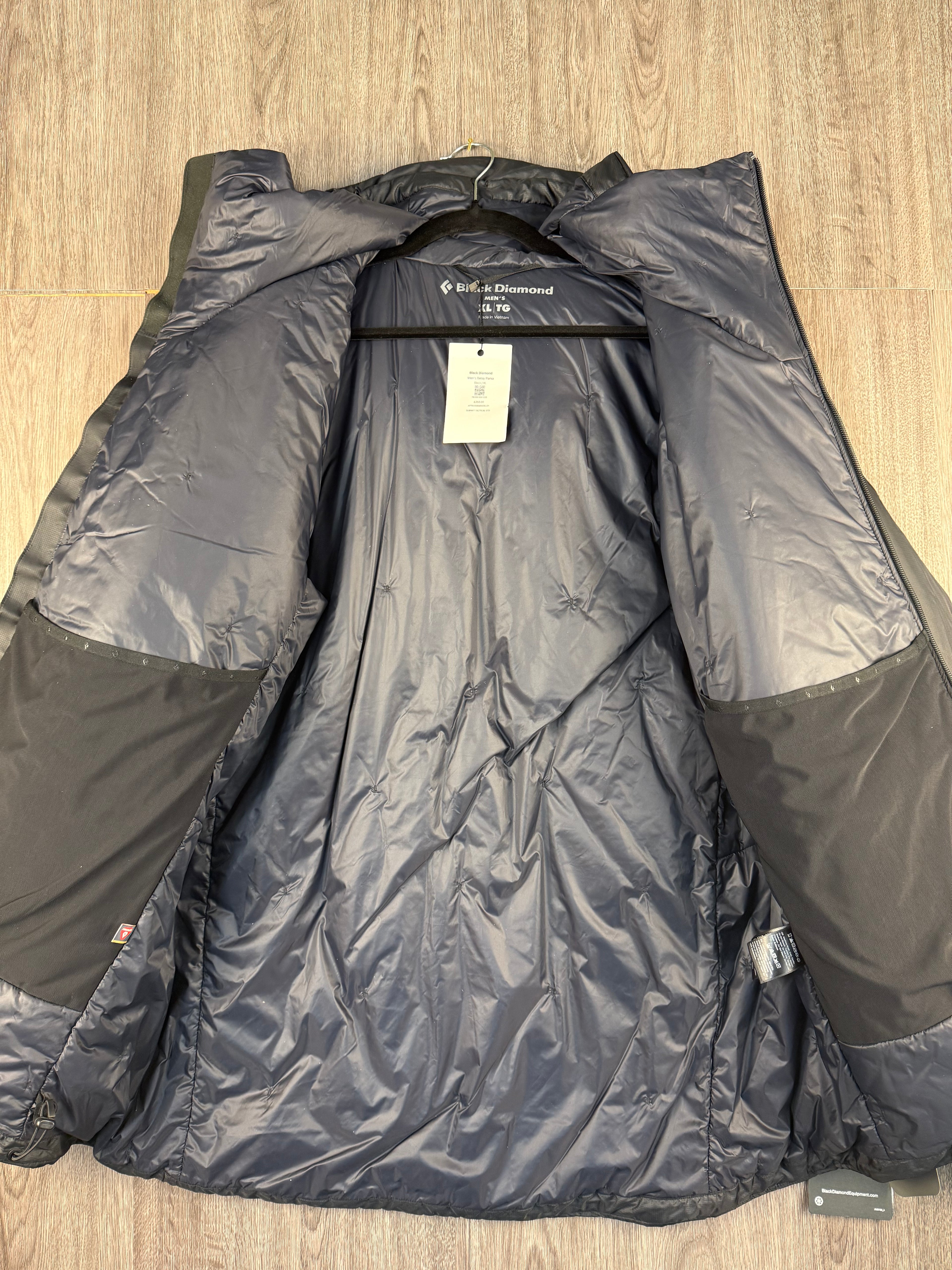Men’s black diamond belay parker - extra large