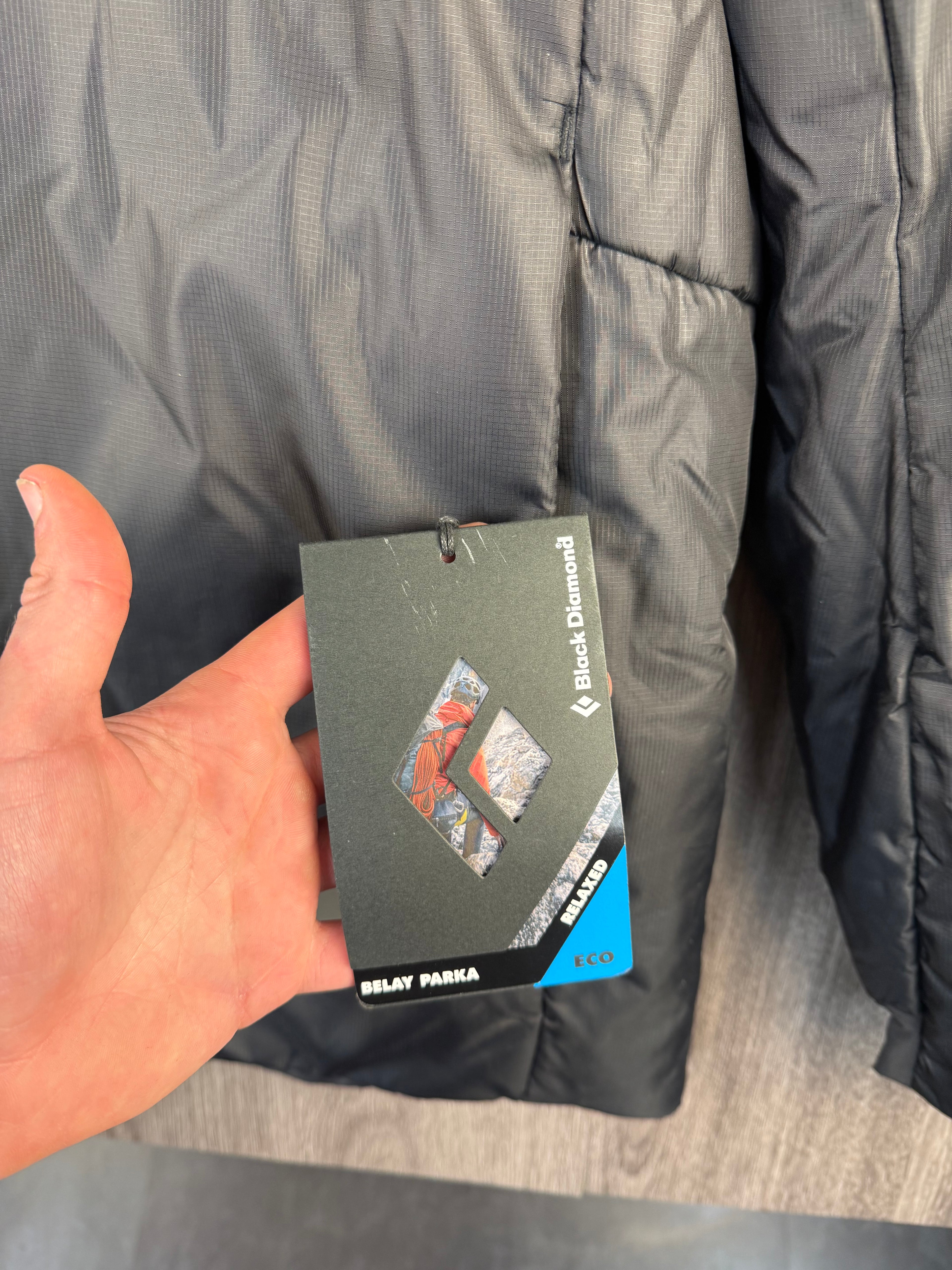 Men’s black diamond belay parker - extra large