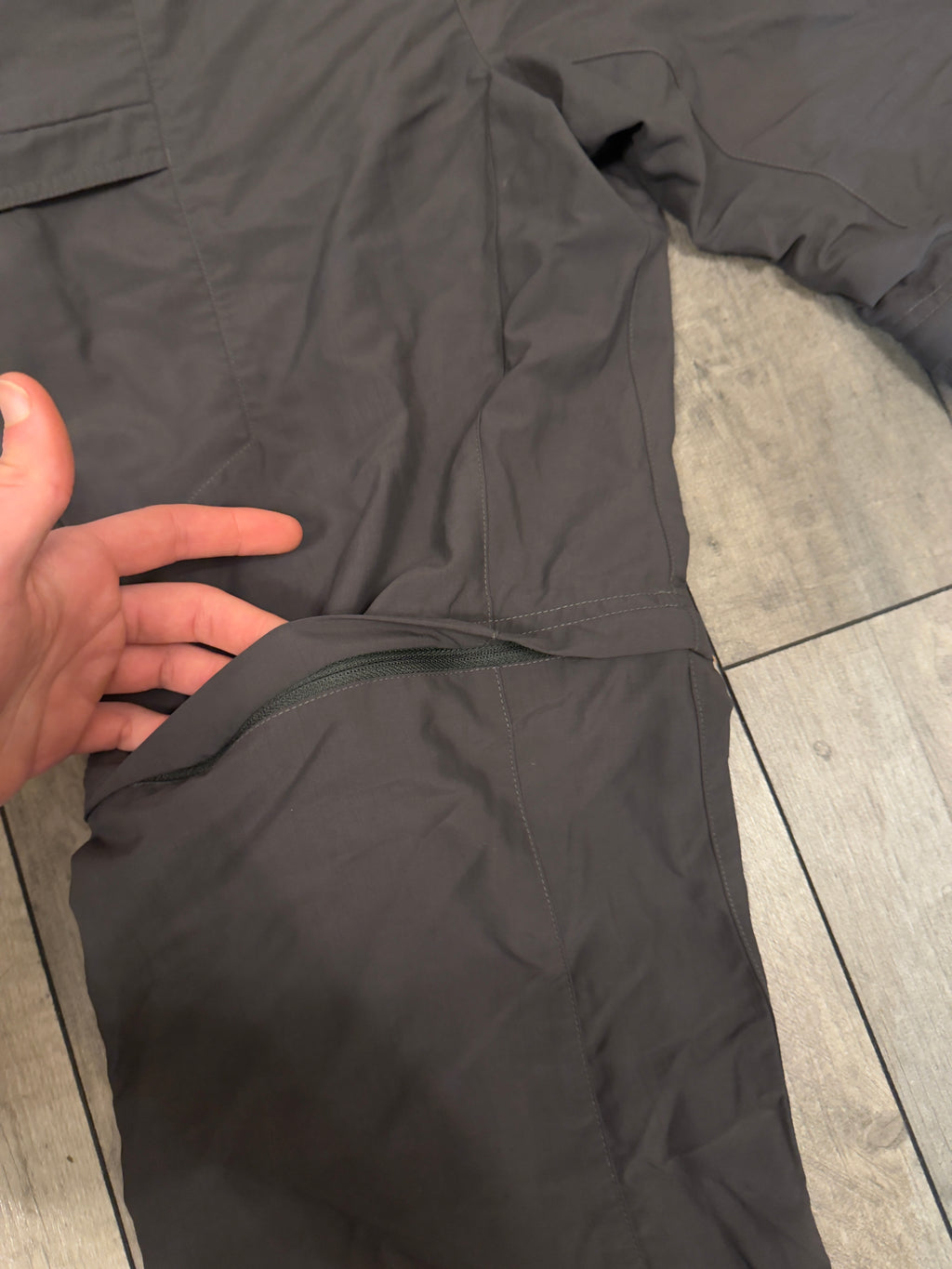 Mountain headwear zip off trousers