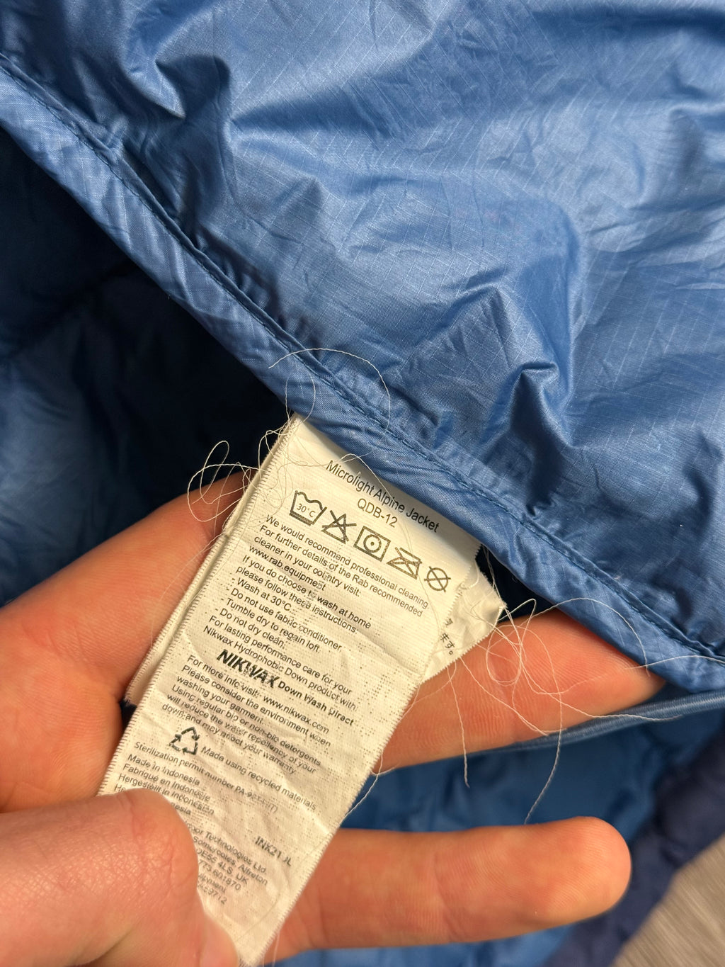 Men’s Rab microlight alpine down jacket - large